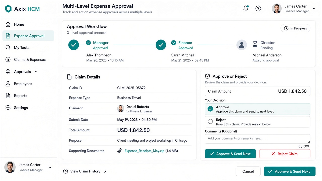 Expense Claims & Advances checklist visual