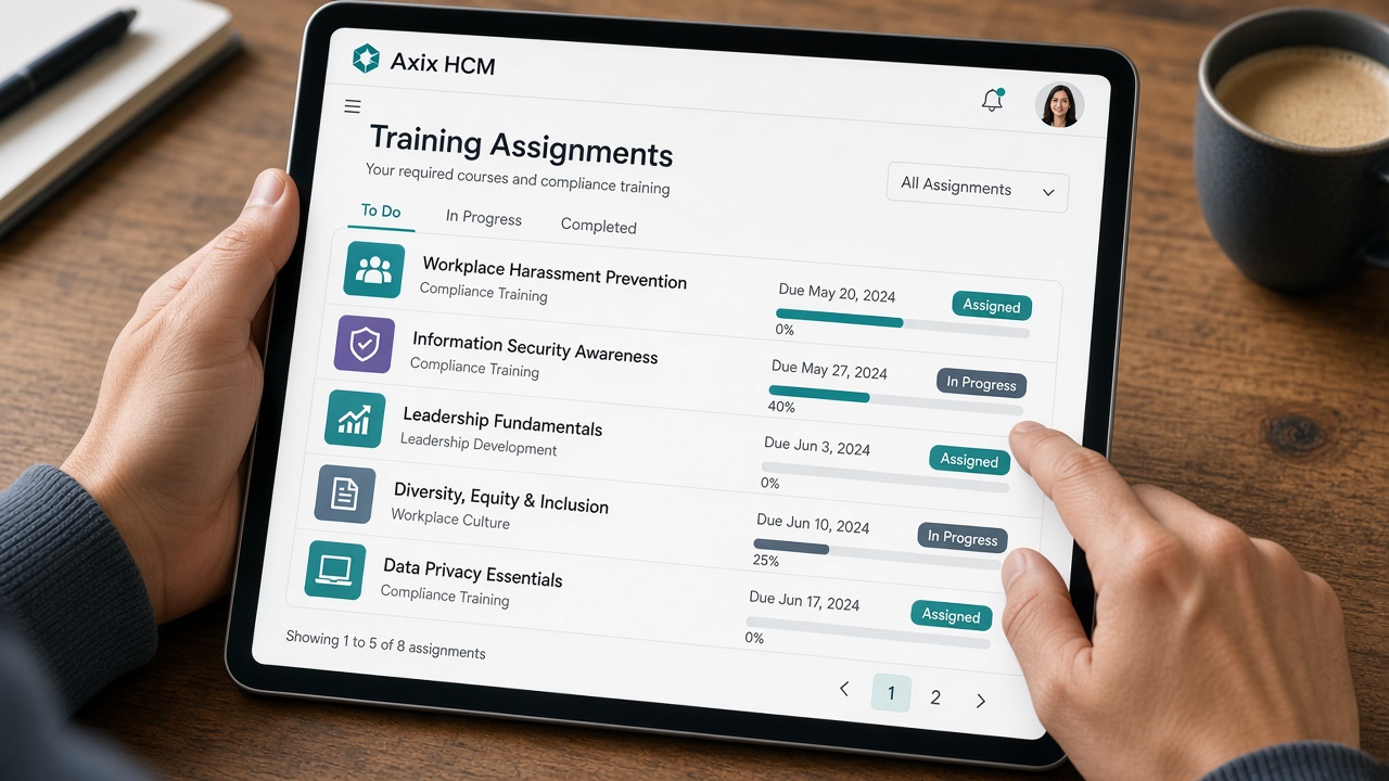 Training Management checklist visual