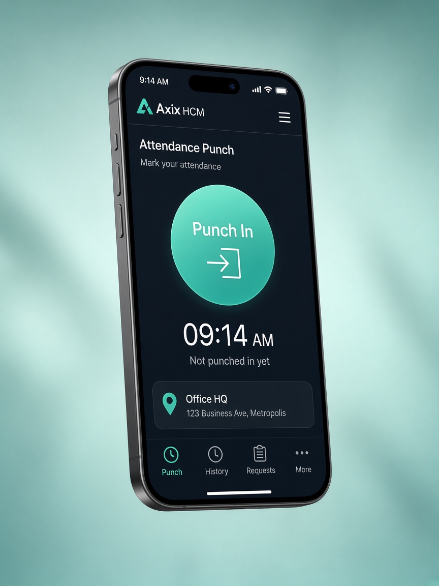 Mobile attendance channel on Axix HCM
