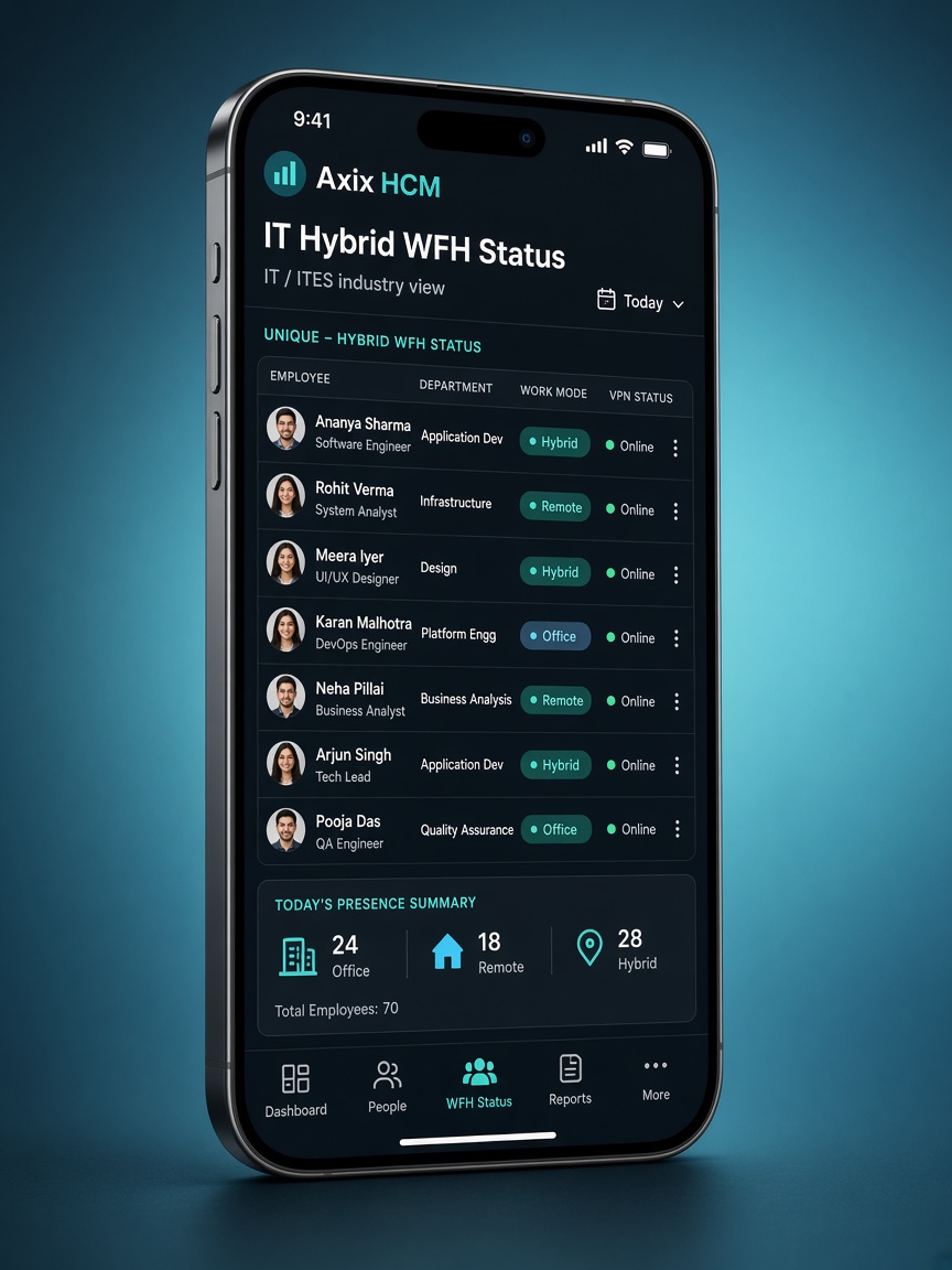 Axix HCM mobile for IT & ITES