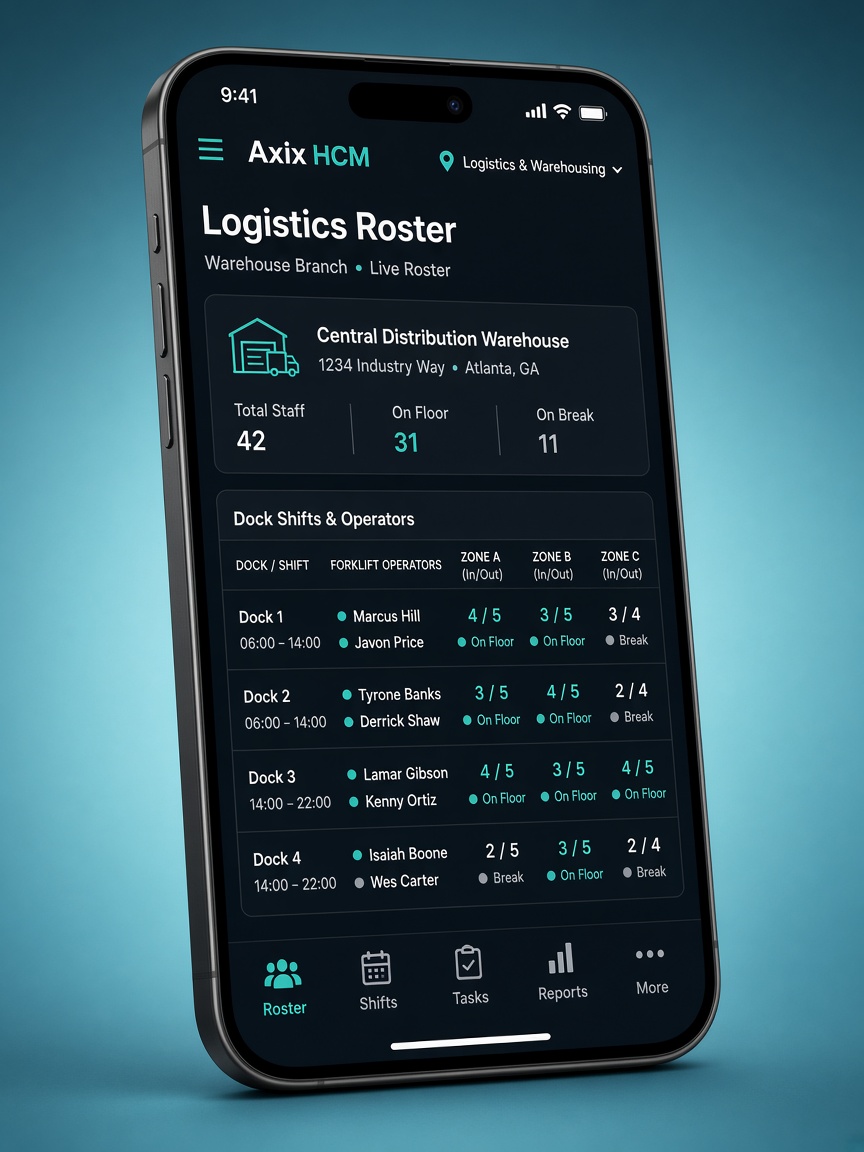 Axix HCM mobile for Logistics & Warehousing